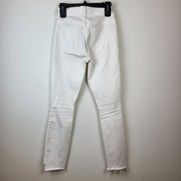 MOTHER Stunner Zip Ankle Step Fray Jeans in Little Miss Innocent 25 - Picture 3 of 9